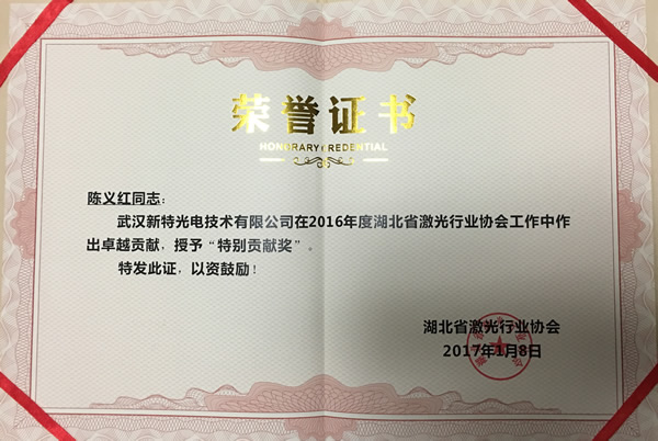 陳義紅被評(píng)為湖北省激光行業(yè)協(xié)會(huì)優(yōu)秀輪值會(huì)長(zhǎng)