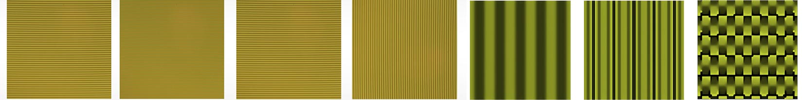 1×4、2×2級聯(lián)光柵分束器中一級、二級光柵在線偏振光下形貌